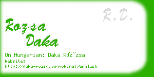 rozsa daka business card